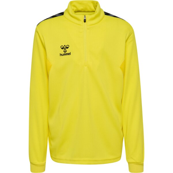 hummel Hmlauthentic Half Zip Sweat Kinder - blazing yellow - 164