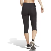 adidas Train Essentials 3-Streifen High-Waisted 3/4-Leggins Damen - schwarz/weiß - S