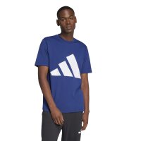 adidas Essentials Big Logo T-Shirt Herren - blau/weiß