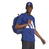 adidas Essentials Big Logo T-Shirt Herren - blau/weiß