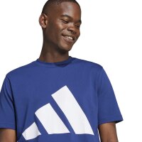 adidas Essentials Big Logo T-Shirt Herren - blau/weiß