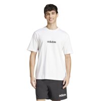 adidas Essentials Linear T-Shirt Herren - weiß/schwarz