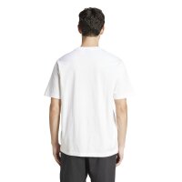 adidas Essentials Linear T-Shirt Herren - weiß/schwarz