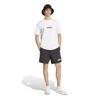 adidas Essentials Linear T-Shirt Herren - weiß/schwarz