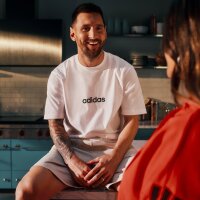 adidas Essentials Linear T-Shirt Herren - weiß/schwarz