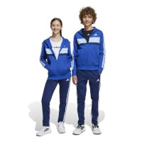 adidas Seasonal Essentials Tiberio 3-Streifen Fleece Trainingsanzug Kinder - blau/schwarz/weiß