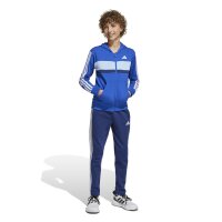 adidas Seasonal Essentials Tiberio 3-Streifen Fleece Trainingsanzug Kinder - blau/schwarz/weiß