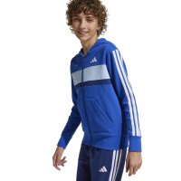 adidas Seasonal Essentials Tiberio 3-Streifen Fleece Trainingsanzug Kinder - blau/schwarz/weiß