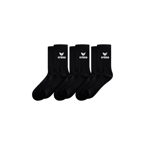 Erima Sport Socks 3pack Herren - schwarz - 43-46