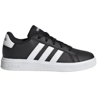 adidas Grand Court 2.0 Tennis Lace-Up Sneaker Kinder - schwarz/weiß-36 2/3