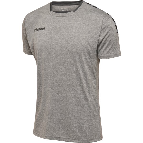 hummel Hmlauthentic Kids Poly Trikot S/S - Kinder - grey melange