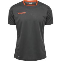 hummel Hmlauthentic Kids Poly Trikot S/S - Kinder - asphalt