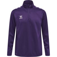 hummel Core XK Half Zip Poly Sweatshirt Unisex - acai/white