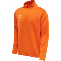 hummel Hmlcore Xk Half Zip Poly Sweatshirt - orange tiger