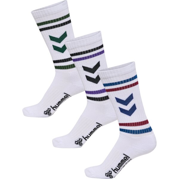 hummel Hml3-Pack Sockens Chevron High Retro - white/multicolor