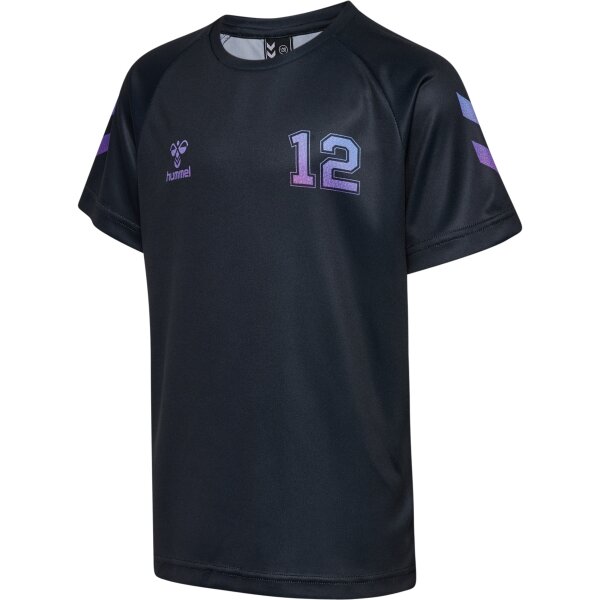 hummel Hmlshimmer T-Shirt S/S - Kinder - black/cayenne