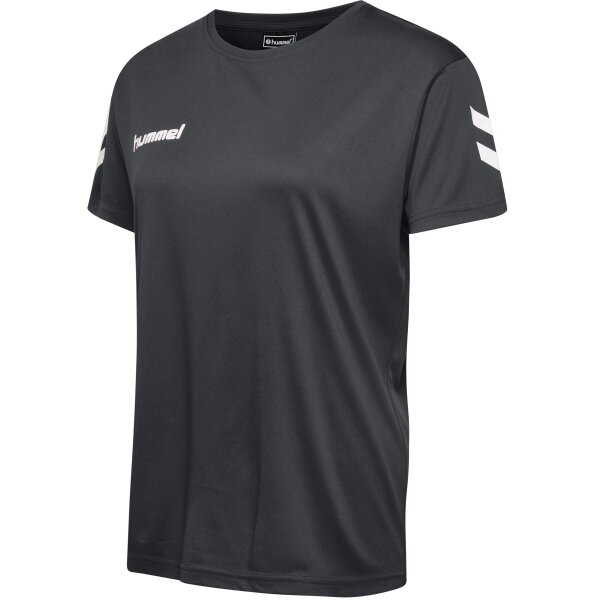 hummel Core Poly Tee S/S - Damen - asphalt