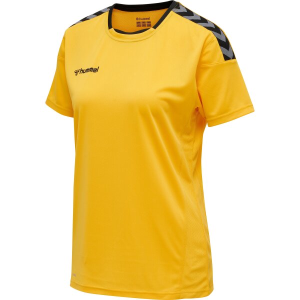 hummel Hmlauthentic Poly Trikot S/S - Damen - sports yellow/black
