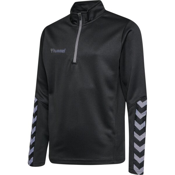 hummel Hmlauthentic Kids Half Zip Sweatshi - Kinder - black/asphalt