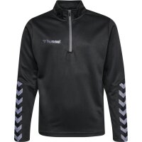 hummel Hmlauthentic Kids Half Zip Sweatshi - Kinder - black/asphalt