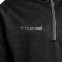 hummel Hmlauthentic Kids Half Zip Sweatshi - Kinder - black/asphalt