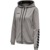 hummel Hmlauthentic Poly Zip Hoodie - Damen - grey melange