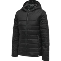 hummel Hmlnorth Quilted Hood Jacke - Damen - black/asphalt