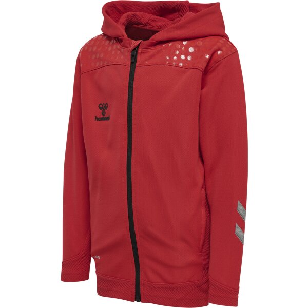 hummel hmlLead Zip Poly Hoodie Kinder Unisex - true red