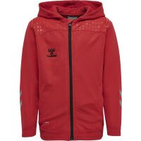 hummel hmlLead Zip Poly Hoodie Kinder Unisex - true red