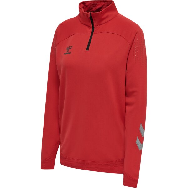 hummel Hmllead Women Half Zip - Damen - true red