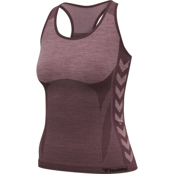 hummel Hmlclea Seamless Top - Damen - fudge/woodrose melange