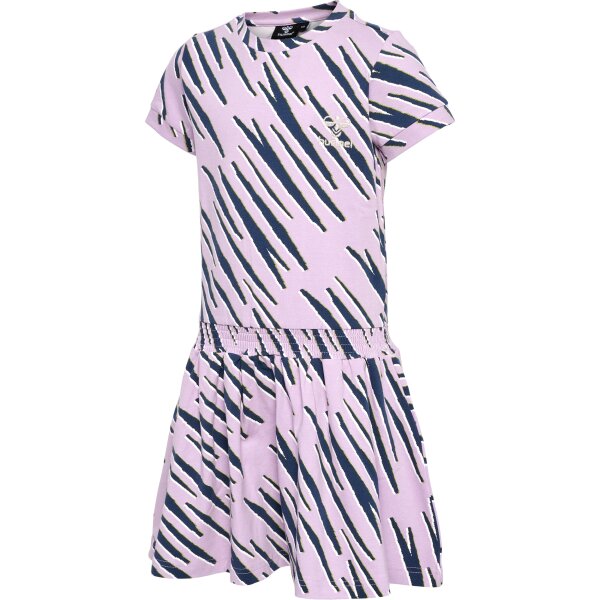 hummel Hmlrushy Aop Dress S/S - Kinder - orchid bloom