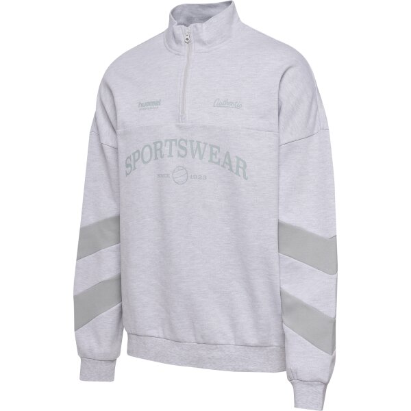 hummel Hmloversized Halfzip Sw - light grey melange