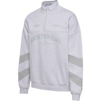 hummel Hmloversized Halfzip Sw - light grey melange