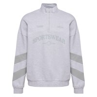 hummel Hmloversized Halfzip Sw - light grey melange