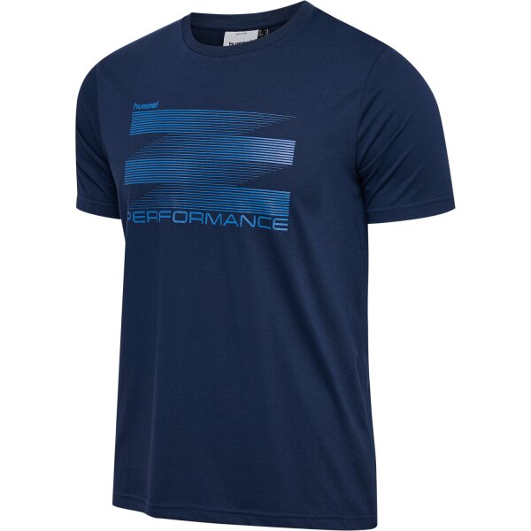hummel Hmlpulse Graphic T-Shirt S/S - Herren - dress blues
