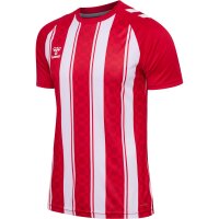 hummel Hmlmatch Striped Trikot S/S - true red/white