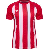 hummel Hmlmatch Striped Trikot S/S - true red/white