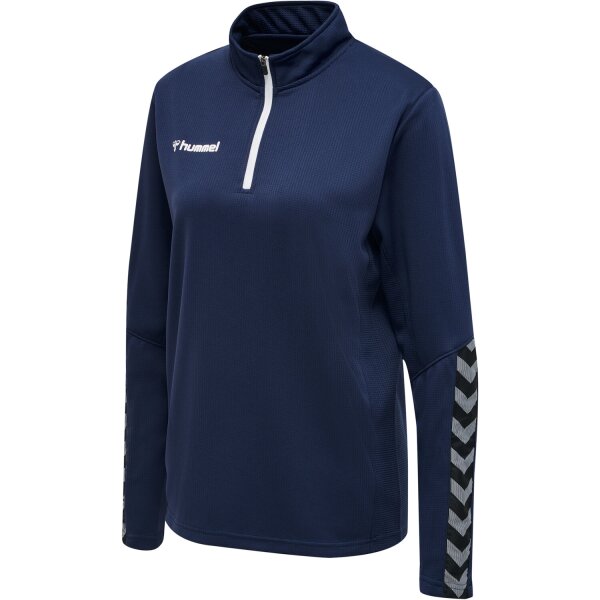 hummel Hmlauthentic Half Zip Sweatshirt Wo - Damen - marine - XS