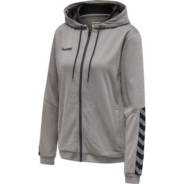 hummel Hmlauthentic Poly Zip Hoodie - Damen - grey melange - XS