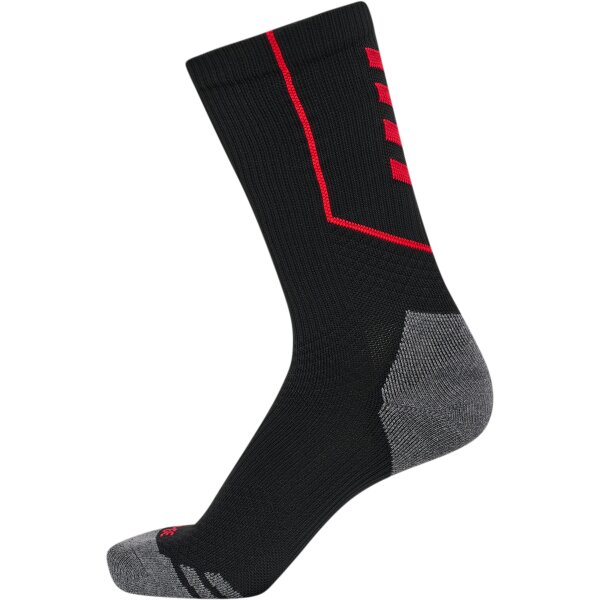hummel Hmlpro Training Sockens Low - black/true red - 47-50