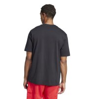 adidas Essentials Linear Single Jersey T-Shirt Herren - schwarz/weiß