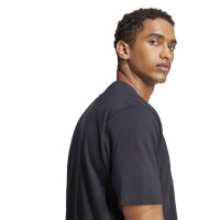 adidas Essentials Linear Single Jersey T-Shirt Herren - schwarz/weiß
