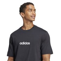 adidas Essentials Linear Single Jersey T-Shirt Herren - schwarz/weiß
