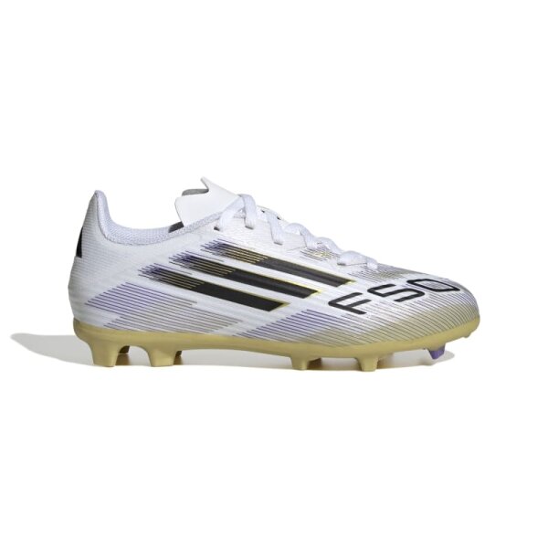 adidas F50 League FG/MG Kinder - weiß/schwarz/gold