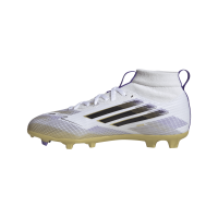 adidas F50 League Mid FG/MG Kinder - weiß/schwarz/gold