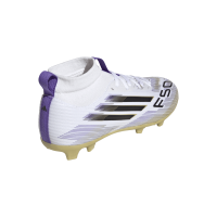 adidas F50 League Mid FG/MG Kinder - weiß/schwarz/gold
