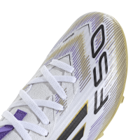 adidas F50 League Mid FG/MG Kinder - weiß/schwarz/gold