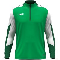 Jako Dynamic 1/4-Zip Sweatshirt - grün/weiß/dunkelgrün