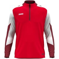 Jako Dynamic 1/4-Zip Sweatshirt - rot/wei&szlig;/dunkelrot